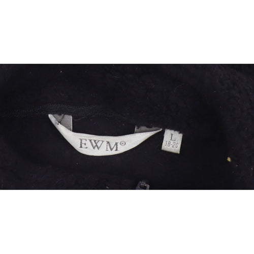 EWM Women’s Black Size 20 Fleece 1/4 Zip Collared Jacket