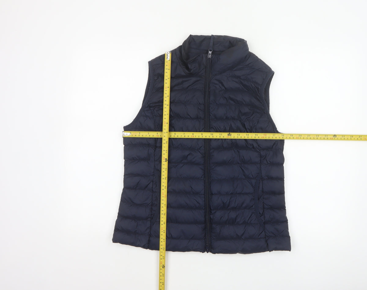 Betty Barclay Women Navy UK 12 Puffer Gilet Down Quilted Bodywarmer