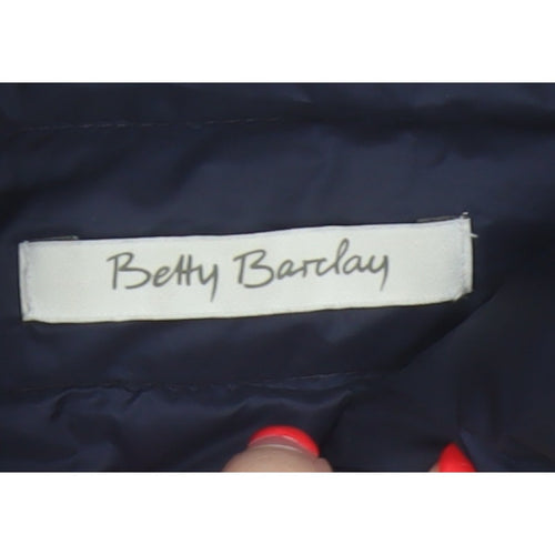 Betty Barclay Women Navy UK 12 Puffer Gilet Down Quilted Bodywarmer