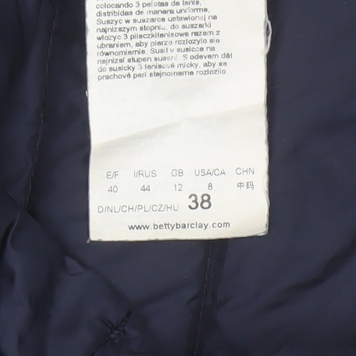 Betty Barclay Women Navy UK 12 Puffer Gilet Down Quilted Bodywarmer