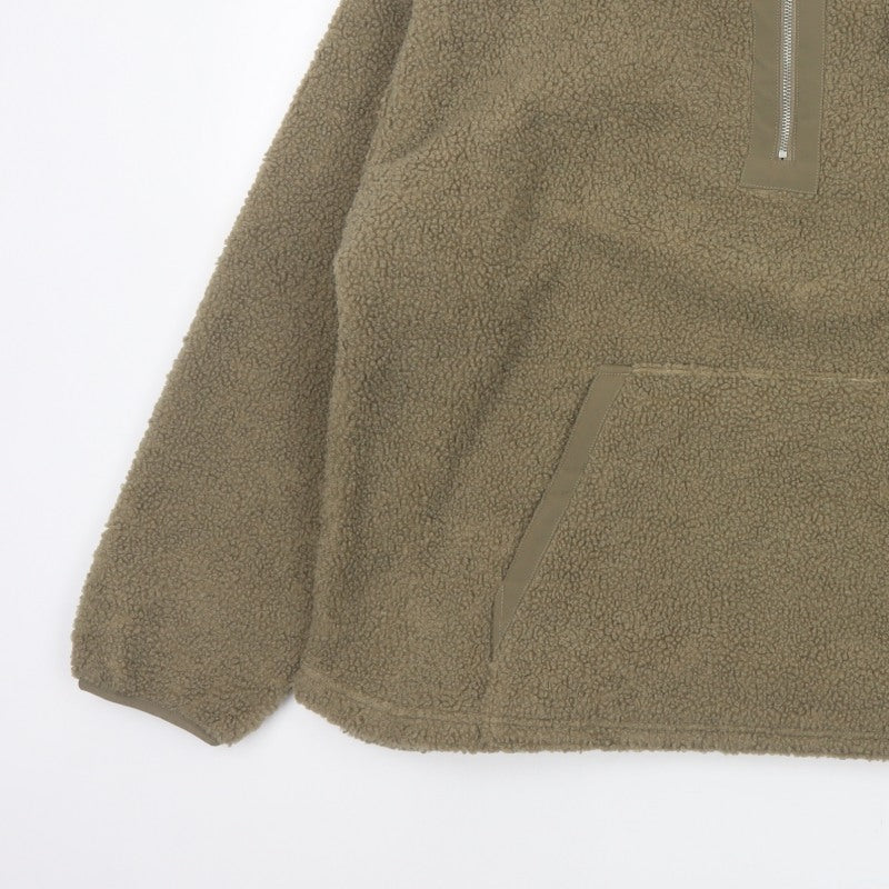 George Men’s Green L Sherpa Fleece 1/4 Zip Pullover Sweatshirt