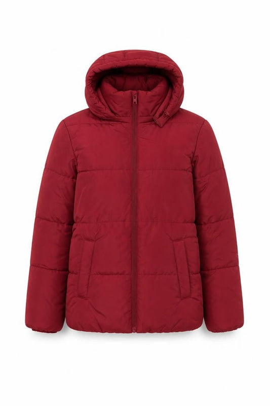 M&S Women’s Red UK 10 Hooded Shower Resistant Puffer Jacket