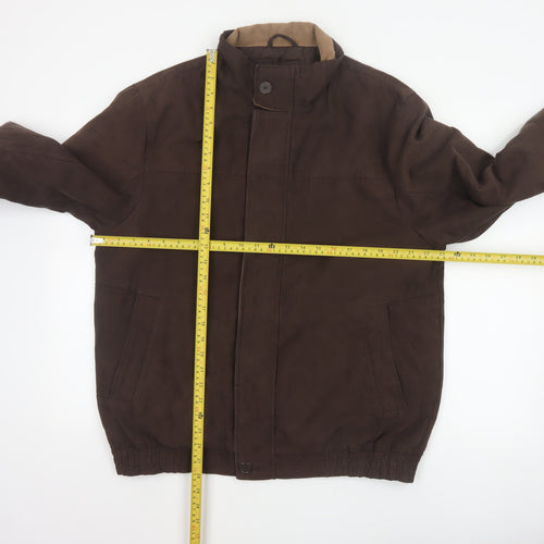 Bhs Women’s Brown Medium Basic Jacket Full Zip Lined Collared