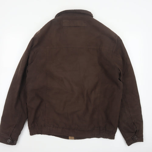 Bhs Women’s Brown Medium Basic Jacket Full Zip Lined Collared