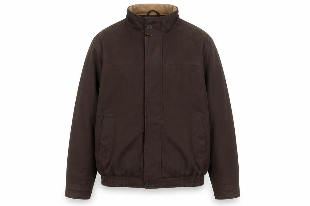 Bhs Women’s Brown Medium Basic Jacket Full Zip Lined Collared