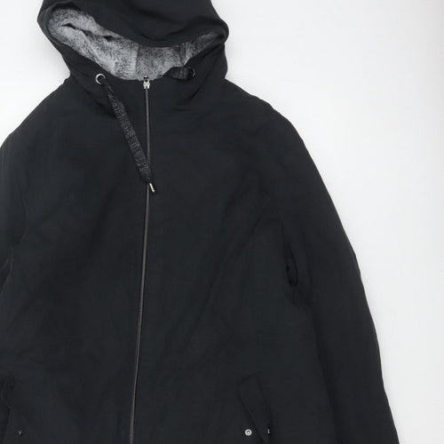Bonmarché Women’s Black Size 18 Hooded Faux Fur Lined Parka Jacket
