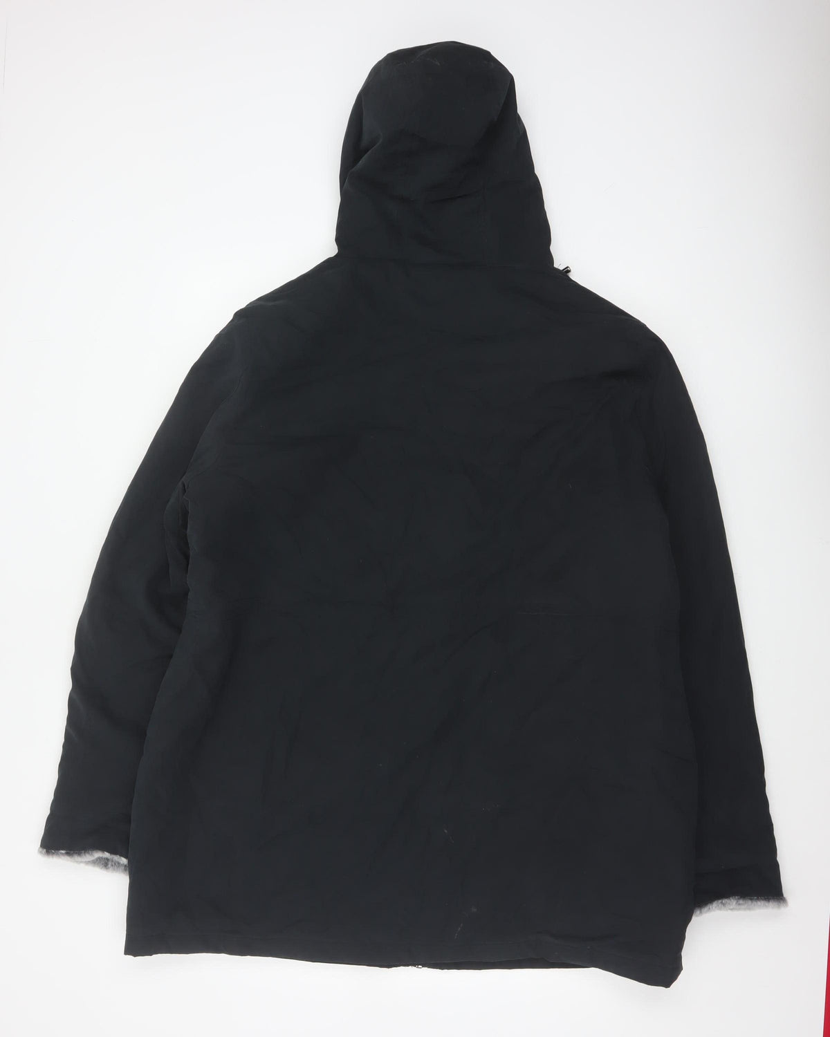Bonmarché Women’s Black Size 18 Hooded Faux Fur Lined Parka Jacket
