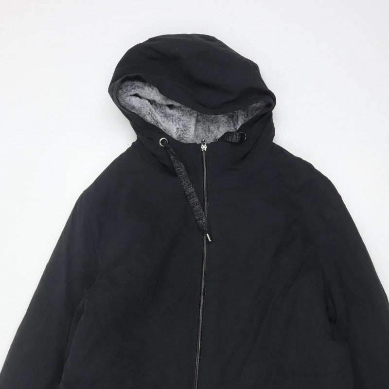 Bonmarché Women’s Black Size 18 Hooded Faux Fur Lined Parka Jacket