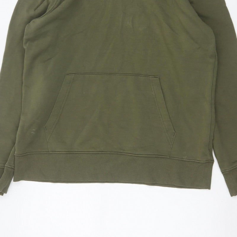 GANT Men’s Green L Pullover Hoodie Logo Kangaroo Pocket