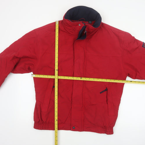 Maine New England Men’s Red Small Nylon Insulated Zip Jacket