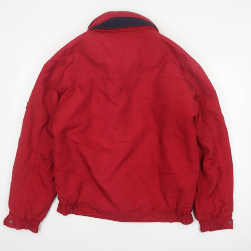 Maine New England Men’s Red Small Nylon Insulated Zip Jacket