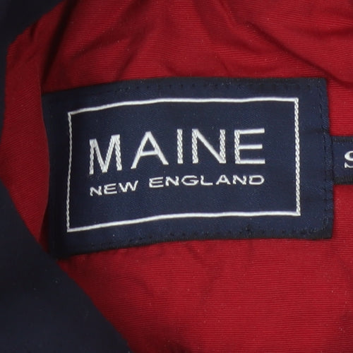 Maine New England Men’s Red Small Nylon Insulated Zip Jacket