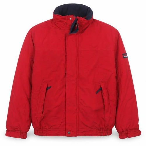 Maine New England Men’s Red Small Nylon Insulated Zip Jacket