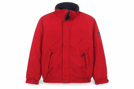 Maine New England Men’s Red Small Nylon Insulated Zip Jacket