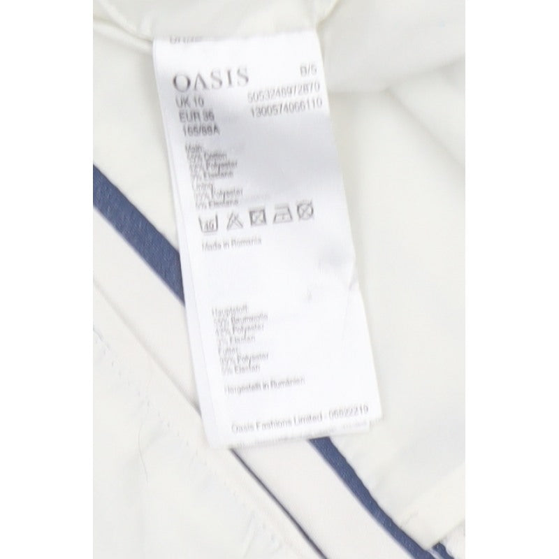 Oasis Women’s Blue White Striped UK 10 Pencil Knee Length Dress