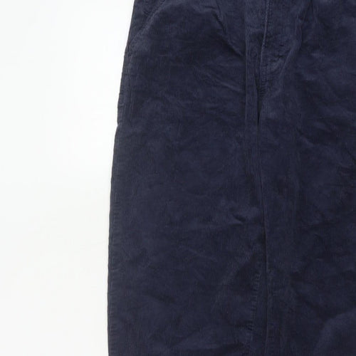 Per Una Women’s Navy Blue Corduroy Tapered Trousers Size 8
