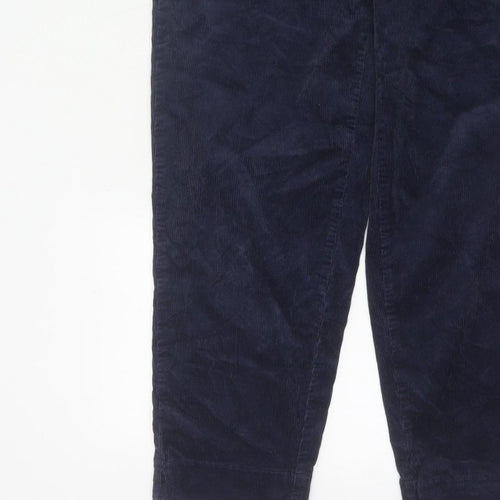 Per Una Women’s Navy Blue Corduroy Tapered Trousers Size 8