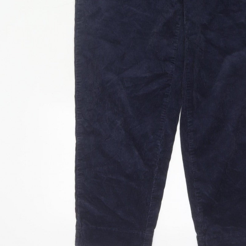 Per Una Women’s Navy Blue Corduroy Tapered Trousers Size 8