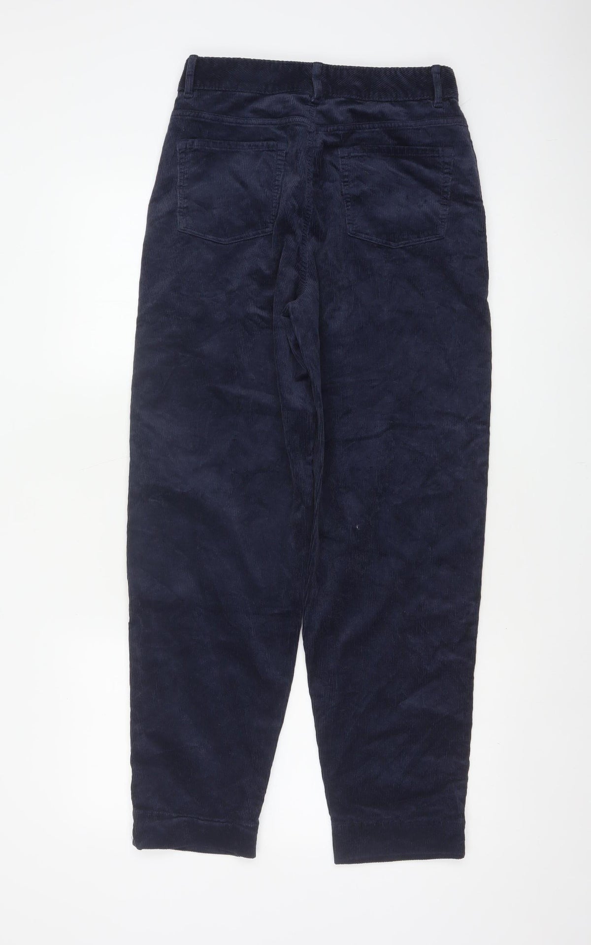 Per Una Women’s Navy Blue Corduroy Tapered Trousers Size 8