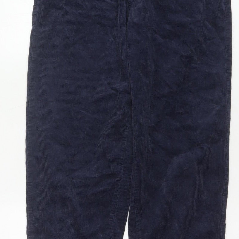 Per Una Women’s Navy Blue Corduroy Tapered Trousers Size 8