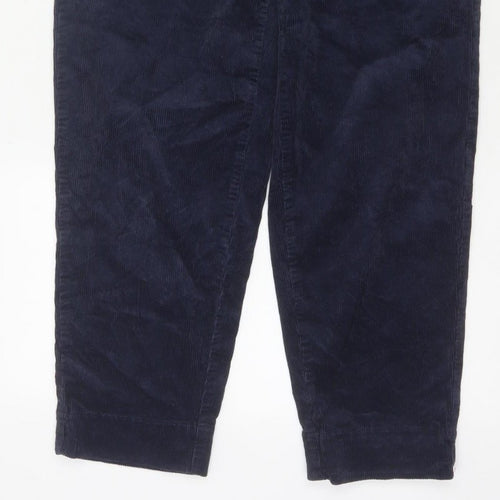 Per Una Women’s Navy Blue Corduroy Tapered Trousers Size 8