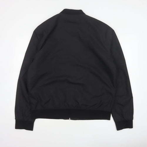 River Island Men’s Black XL Bomber Jacket Full Zip Lined