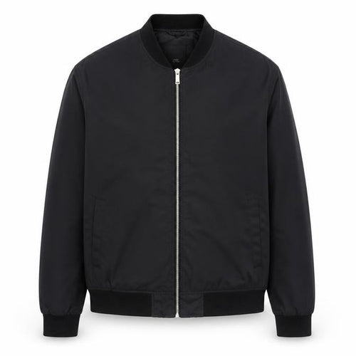 River Island Men’s Black XL Bomber Jacket Full Zip Lined