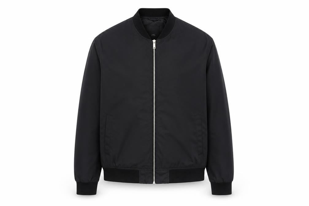 River Island Men’s Black XL Bomber Jacket Full Zip Lined
