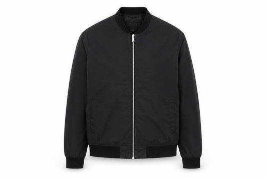 River Island Men’s Black XL Bomber Jacket Full Zip Lined