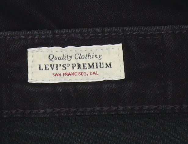 Levi's Premium Men’s Black W34 L34 511 Slim Stretch Jeans