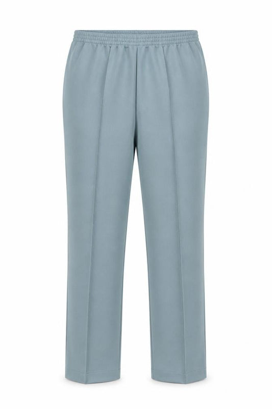 Damart Women Blue UK 14 Elastic Waist Straight Leg Trousers