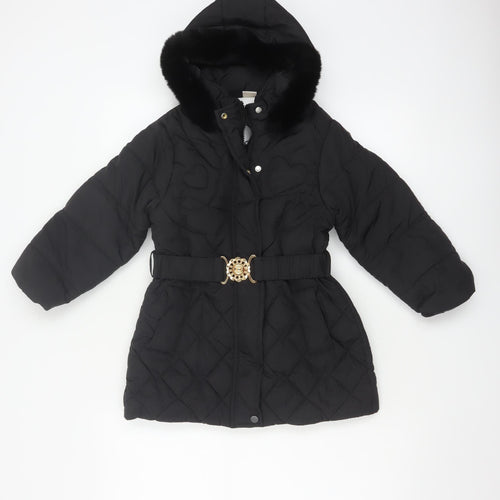 JOMARO Girls Black 4-5 Years Puffer Coat