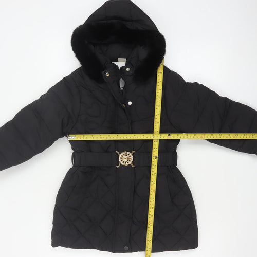 JOMARO Girls Black 4-5 Years Puffer Coat