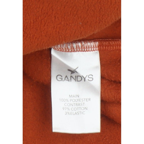 Gandys Men’s Orange Black XS 1/2 Zip Fleece Pullover Outdoor Sweatshirt