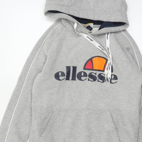 Ellesse Women’s Grey Size 8 Logo Pullover Hoodie Fleece