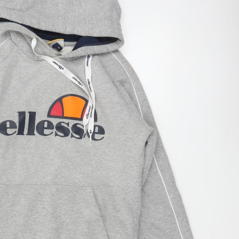 Ellesse Women’s Grey Size 8 Logo Pullover Hoodie Fleece