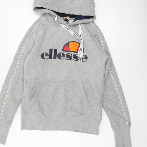 Ellesse Women’s Grey Size 8 Logo Pullover Hoodie Fleece