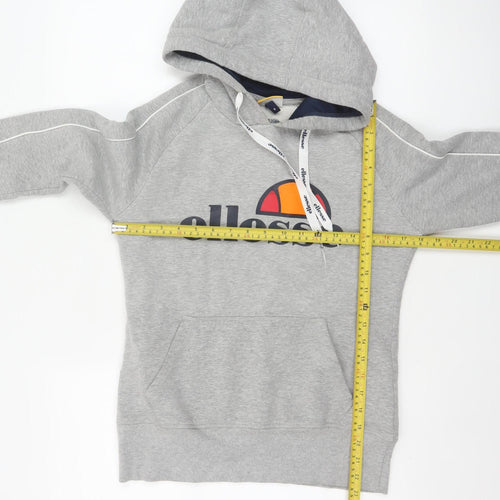 Ellesse Women’s Grey Size 8 Logo Pullover Hoodie Fleece