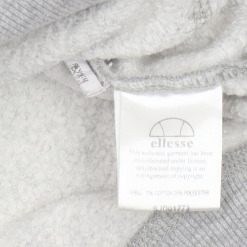 Ellesse Women’s Grey Size 8 Logo Pullover Hoodie Fleece