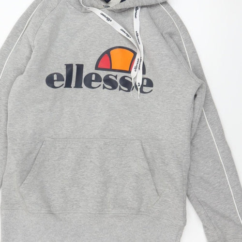 Ellesse Women’s Grey Size 8 Logo Pullover Hoodie Fleece