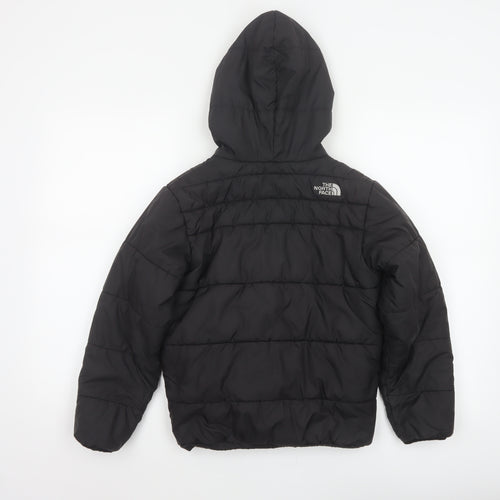 The North Face Boys Black M Hooded Quilted Puffer Jacket