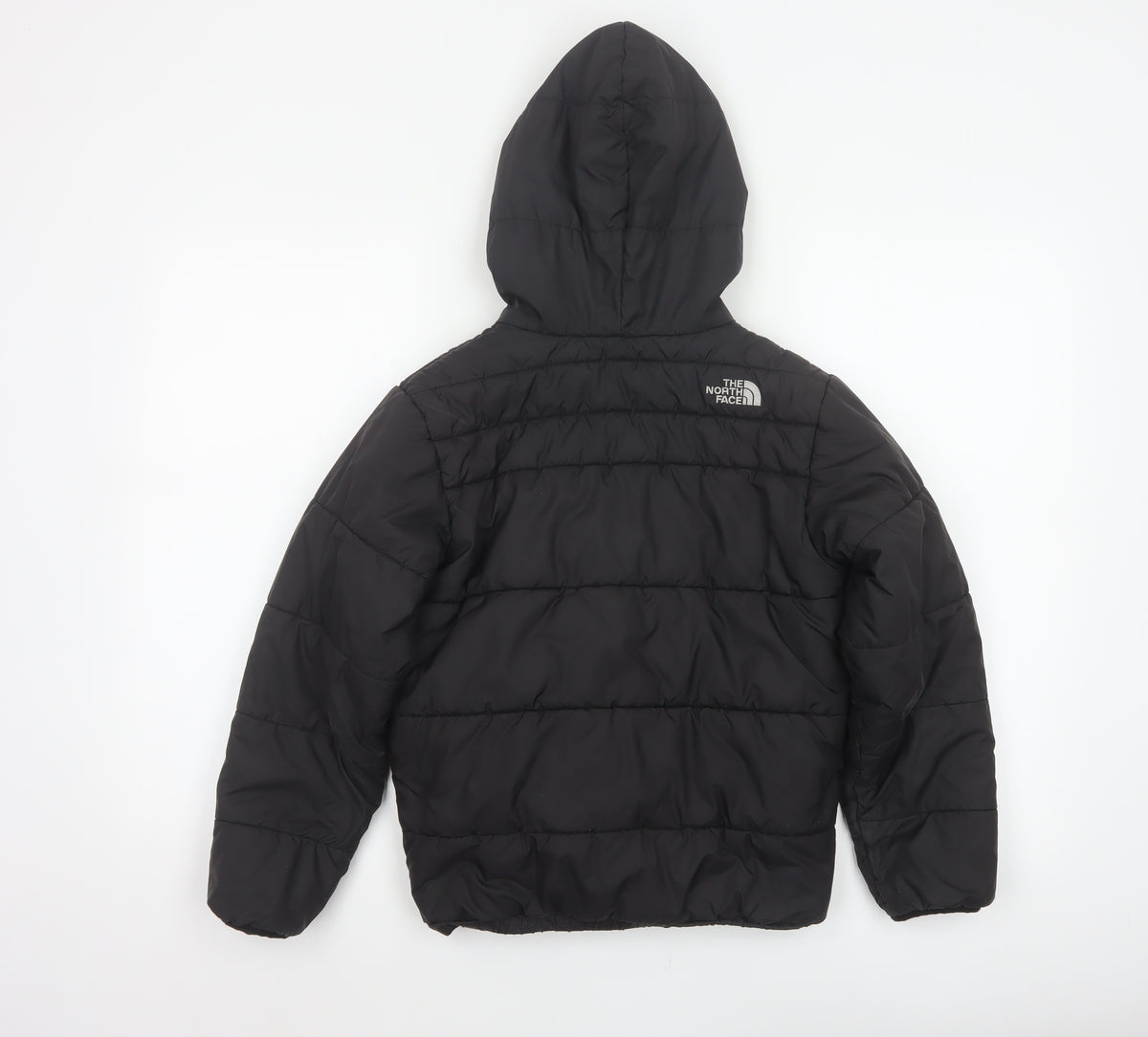 The North Face Boys Black M Hooded Quilted Puffer Jacket