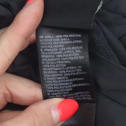 The North Face Boys Black M Hooded Quilted Puffer Jacket