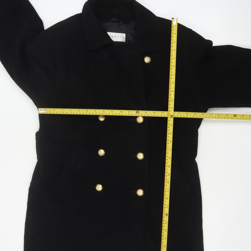 Precis Women’s Black Wool Cashmere Size 10 Double-Breasted Pea Coat