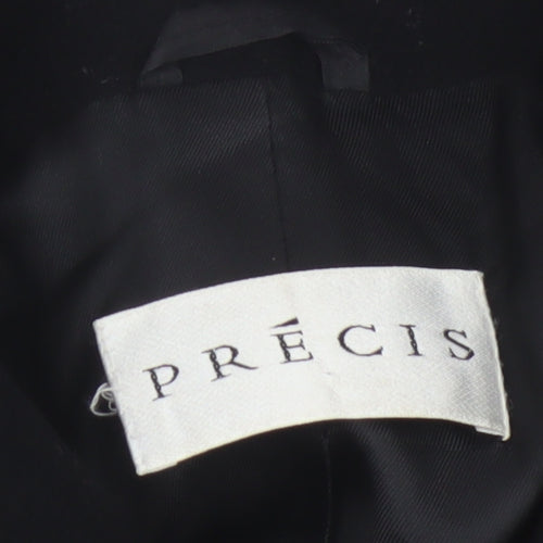Precis Women’s Black Wool Cashmere Size 10 Double-Breasted Pea Coat