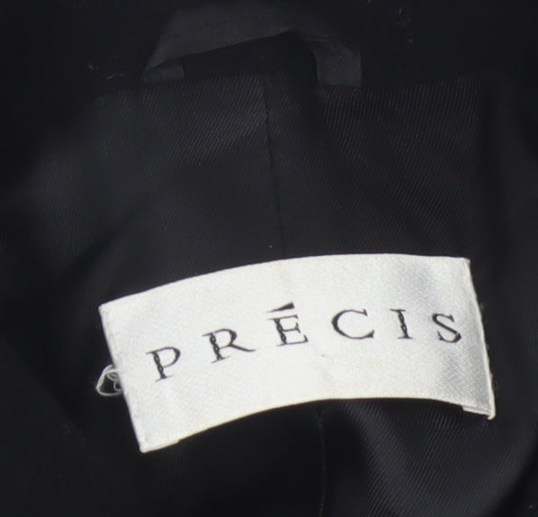 Precis Women’s Black Wool Cashmere Size 10 Double-Breasted Pea Coat