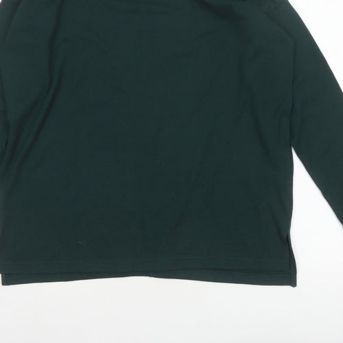 New Look Women Green Size S Basic Long Sleeve Crew Neck T-Shirt