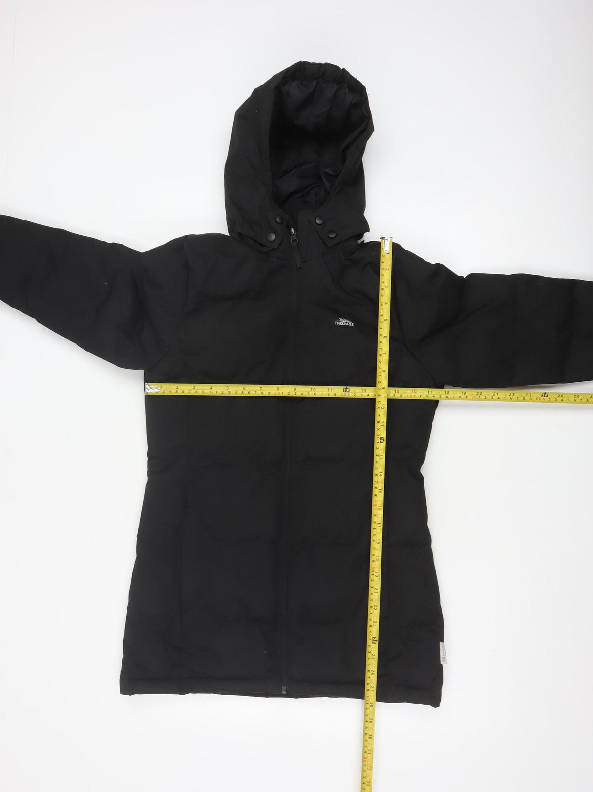Trespass Girls Black 9-10 Years Waterproof Hooded Parka Coat