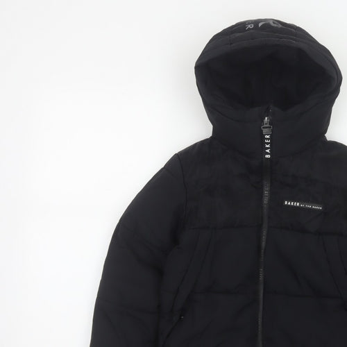 Baker by Ted Baker Boys Black 7 Years Hooded Puffer Jacket