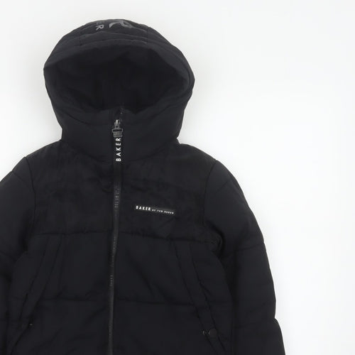 Baker by Ted Baker Boys Black 7 Years Hooded Puffer Jacket